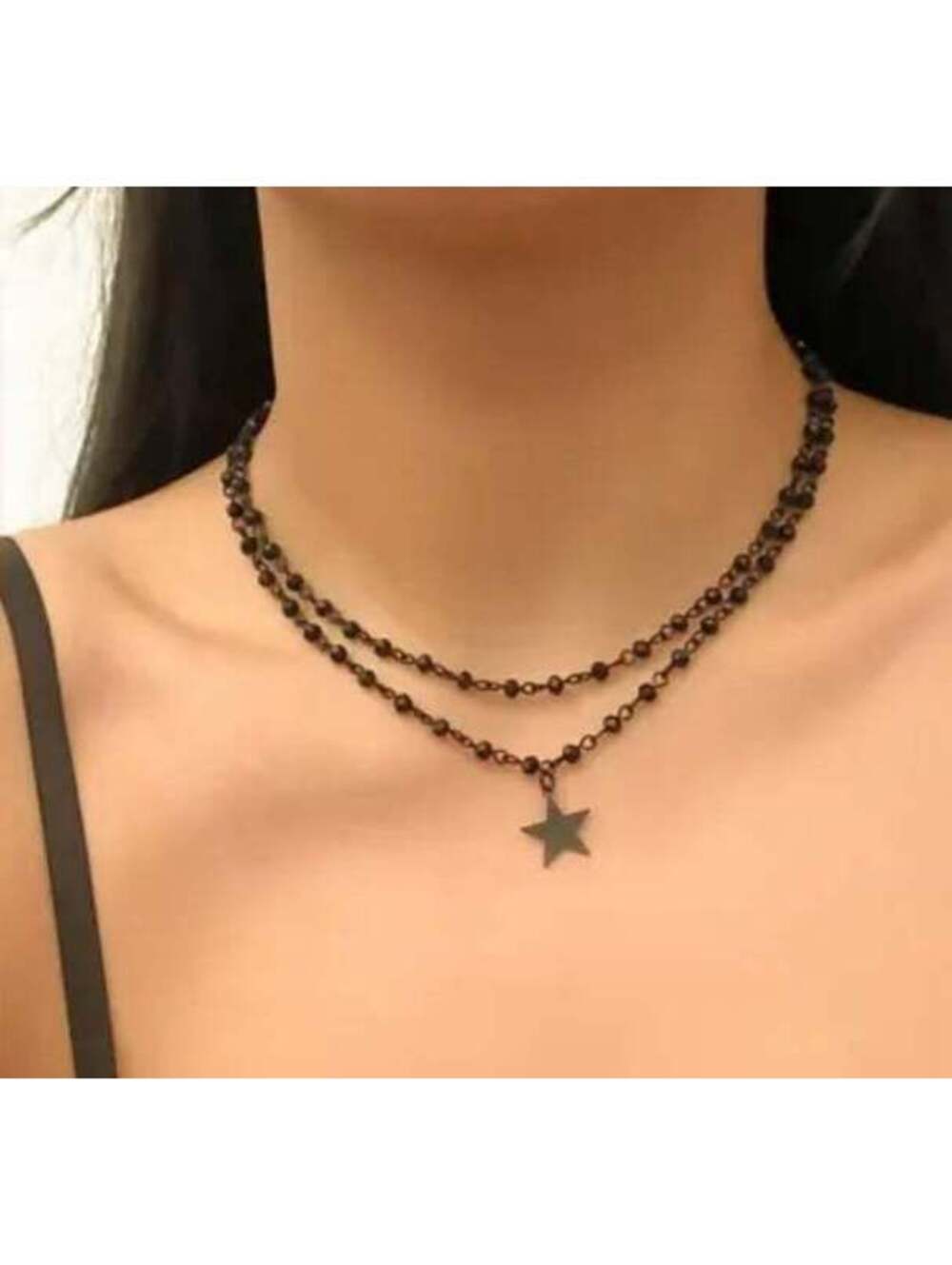 New - Chic - Vintage Inspired Double Layer Star Pendant Clavicle Necklace Set